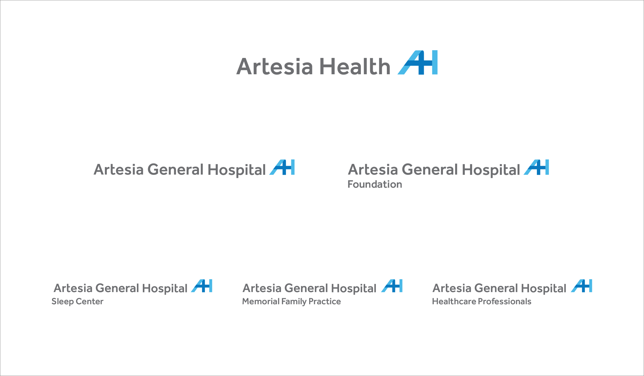 Artesia General Hospital new logo and sub-logos